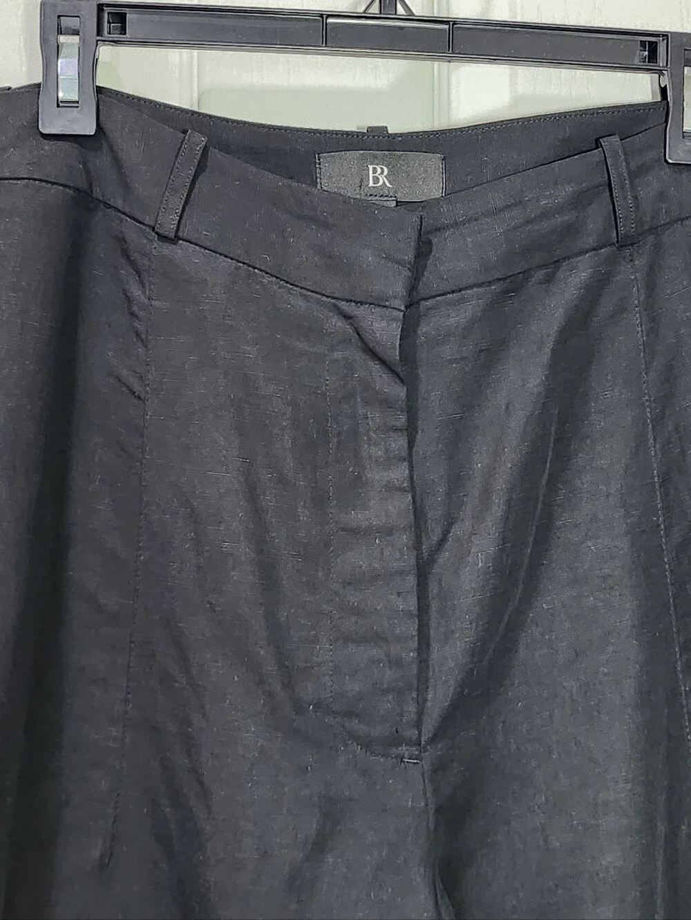 Banana Republic Tencel Linen Blend Relaxed Utility Pants Size 14 Black